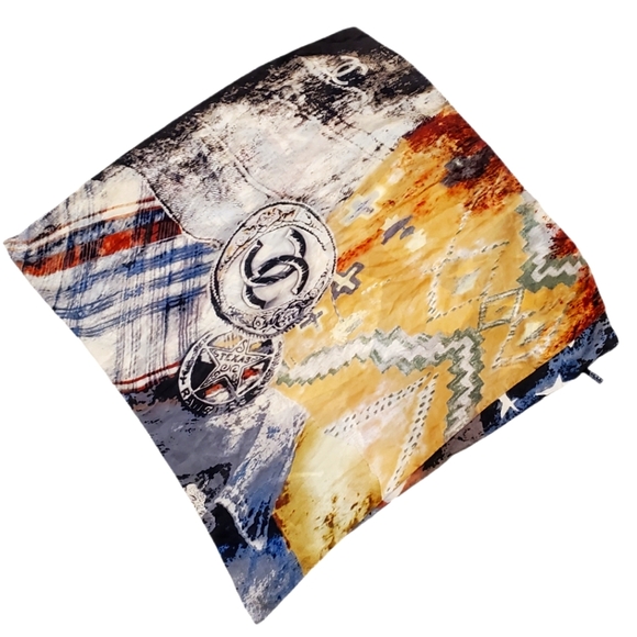 Chanel Americana Texas Multi-Color Extra Long Silk Scarf - Picture 1 of 6